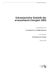 Schweizerische Statistik der erneuerbaren Energien 2003