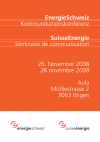 EnergieSchweiz - Kommunikationskonferenz vom 26. November 2008