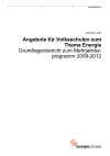 Angebote für Volksschulen zum Thema Energie