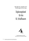Ergänzungsband für den Kt. Schaffhausen
