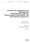 Evaluation der Wirksamkeit und Wirkungen der Mindestanforderungen für Wassererwärmer, Warmwasser- und Wärmespeicher gemäss ENV