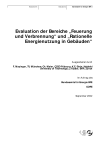 Evaluation der Bereiche "Feuerung und Verbrennung" und "Rationelle Energienutzung in Gebäuden"