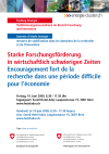 Fachtag Energie – Stabilisierungsmassnahmen im Bereich Forschung und Innovation