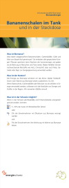 Bananenschalen im Tank und in der Steckdose