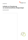 Leitfaden zur Finanzierung von landwirtschaftlichen Biogasanlagen