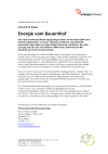 Energie vom Bauernhof - Aufwind für Biogas