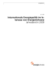 Internationale Energiepolitik im Interesse von EnergieSchweiz. Jahresbericht 2009