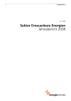 Sektor Erneuerbare Energien. Jahresbericht 2008