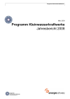 Programm Kleinwasserkraftwerke. Jahresbericht 2008