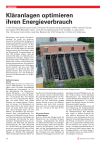 Kläranlagen optimieren ihren Energieverbrauch