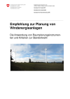 Empfehlung zur Planung von Windenergieanlagen