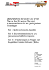 Stellungnahme der ESchT zur ersten Etappe des Schweizer Standortauswahlverfahren für ein geologisches Tiefenlager