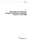 Wirkungen der kantonalen Energievorschrfiten im Gebäudebereich im Jahr 2002
