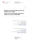 Überblick über den Energieverbrauch der Schweiz im Jahr 2009