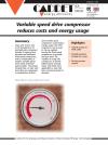 Variable speed drive compressor reduces costs and energy usage