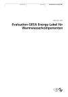 Evaluation GEEA Energy-Label für Warmwasserkomponenten