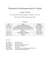 Präsentation Forschungsresultate im Verkehr