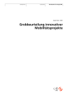 Grobbeurteilung innovativer Mobilitätsprojekte