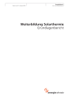 Weiterbildung Solarthermie