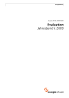 Evaluation. Jahresbericht 2009