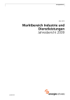 Marktbereich Industrie und Dienstleistungen. Jahresbericht 2009