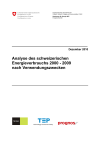 Analyse des schweizerischen Energieverbrauchs 2000 - 2009 nach Verwendungszwecken