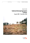 Subventionsprogramm Lothar. August 2000 - Dezember 2003