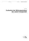 Evaluation der Wirkungsanalyse des Labels Energiestadt