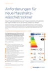Anforderungen für neue Haushaltswäschetrockner
