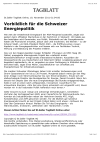 Vorbildlich für die Schweizer Energiepolitik