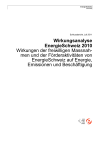 Wirkungsanalyse EnergieSchweiz 2010. Wirkungen der freiwilligen Massnahmen und der Förderaktivitäten von EnergieSchweiz auf Energie, Emissionen und Beschäftigung