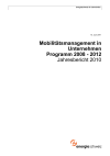 Mobilitätsmanagement in Unternehmen Programm 2008 - 2012. Jahresbericht 2010