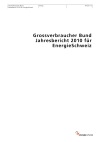 Grossverbraucher Bund Jahresbericht 2010 für EnergieSchweiz