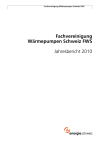 Fachvereinigung Wärmepumpen Schweiz FWS. Jahresbericht 2010