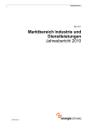 Marktbereich Industrie und Dienstleistungen. Jahresbericht 2010