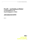 Proofit – nachhaltig profitabel – Onlineplattform für Nachhaltigkeit in KMU. Jahresbericht 2010