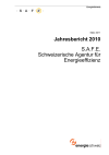 Jahresbericht 2010. S.A.F.E. Schweizerische Agentur für Energieeffizienz
