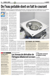 De l’eau potable dont on fait le courant