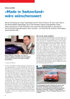 «Made in Switzerland» wäre wünschenswert