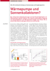 Wärmepumpen und Sonnenkollektoren?