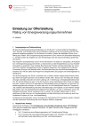 Einladung zur Offertstellung - Rating von Energieversorgungsunternehmen