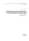 Nachbefragung und Erfolgskontrolle Investitionsprogramm Energie 2000
