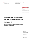 Die Energieperspektiven für die Schweiz bis 2050 – Anhang III