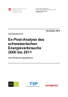 Ex-Post-Analyse des schweizerischen Energieverbrauchs 2000 bis 2011 nach Bestimmungsfaktoren