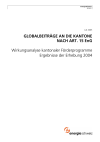Globalbeiträge an die Kantone nach Art. 15 EnG