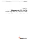 Stimmungsbericht Markt. Lancierung Gebäude-Energieausweis