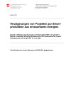 Verzögerungen von Projekten zur Stromproduktion aus erneuerbaren Energien