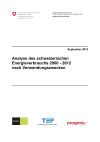 Analyse des schweizerischen Energieverbrauchs 2000 - 2012 nach Verwendungszwecken
