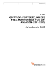 QS-WP/QP: Fortsetzung des Feld-Monitorings von WP-Anlagen (2011-2013)