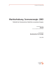 Markterhebung Sonnenenergie 2003